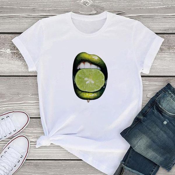 women's t-shirt women tshirt 2021 lips biting lime print vogue summer white t shirt lover friends gift tee female clothing
women's t-shirt women tshirt 2021 lips biting lime print vogue summer white t shirt lover friends gift tee female clothing