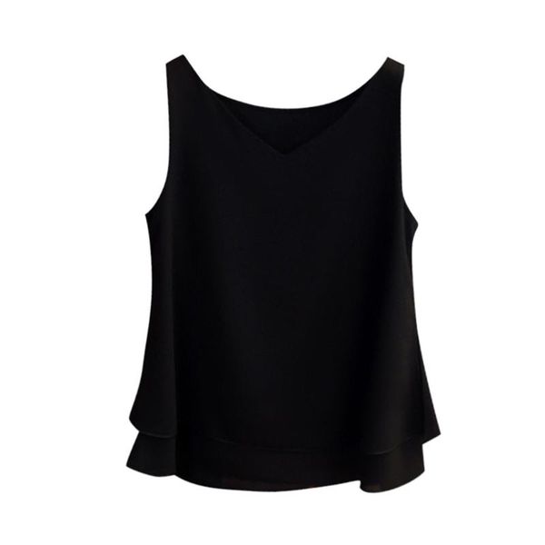 fashion brand women's tees summer sleeveless chiffon shirt solid v-neck casual plus size loose female #t3g t-shirt, White
fashion brand women's tees summer sleeveless chiffon shirt solid v-neck casual plus size loose female #t3g t-shirt, White