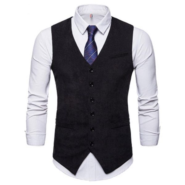 men's vests 2021 business casual corduroy vest single-breasted jacket suit, Black;white
men's vests 2021 business casual corduroy vest single-breasted jacket suit, Black;white