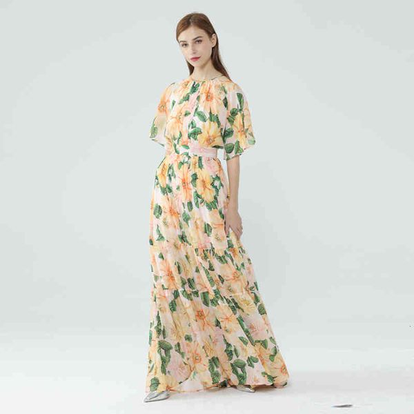 dressed long summer women thin fashion elegant flower dress party, Black;gray
dressed long summer women thin fashion elegant flower dress party, Black;gray