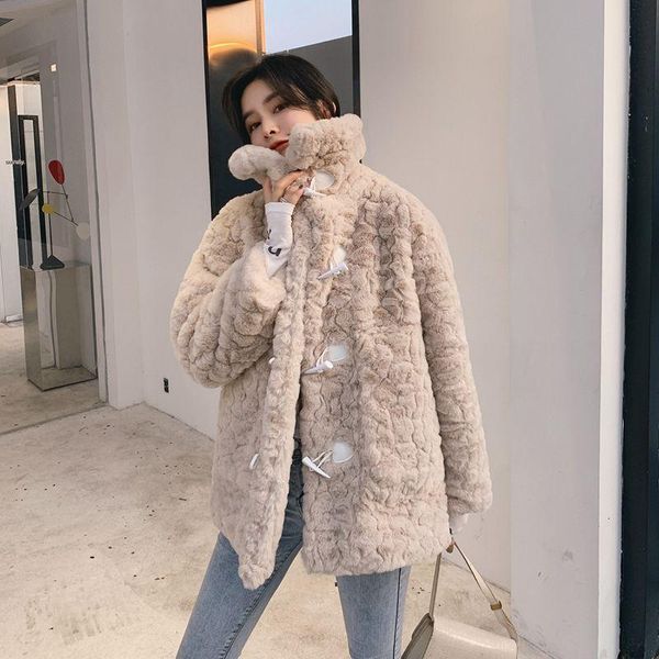 women's fur & faux 2021 autumn winter long imitation rex coats female loose jackets ladies solid color warm overcoats r392, Black
women's fur & faux 2021 autumn winter long imitation rex coats female loose jackets ladies solid color warm overcoats r392, Black