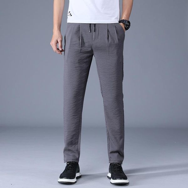 summer design casual men thin trousers straight elastic waist trouser business classics pants pantalones hombre men's, Black
summer design casual men thin trousers straight elastic waist trouser business classics pants pantalones hombre men's, Black