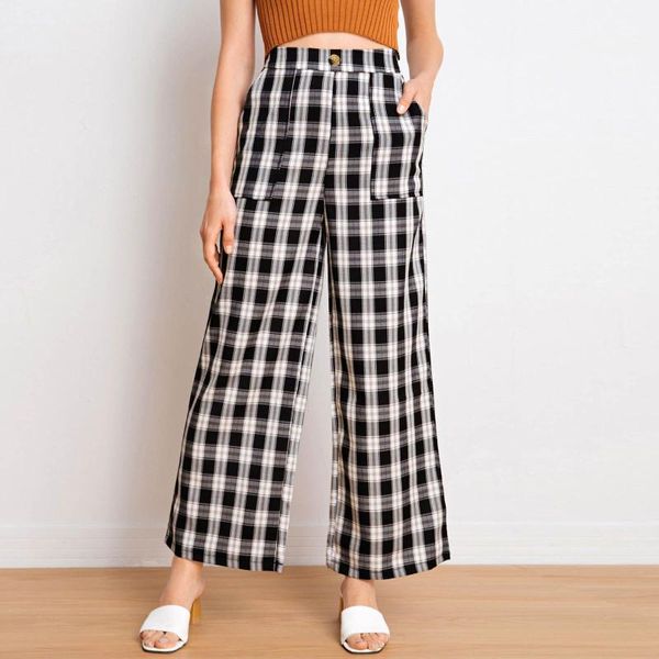 wide leg pants women fashion loose straight high waist female jogger sweatpant pocket plaid summer vintage pants#lr3 women's & capris, Black;white
wide leg pants women fashion loose straight high waist female jogger sweatpant pocket plaid summer vintage pants#lr3 women's & capris, Black;white