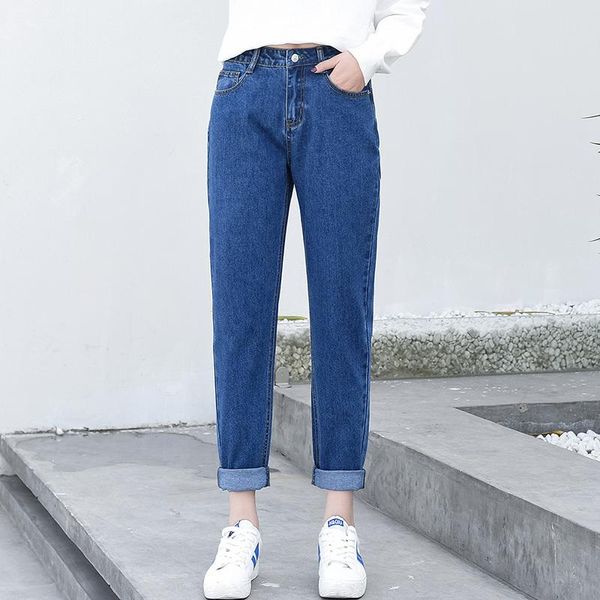 women's jeans women solid casual high waist slim loose straight long denim pants, Blue
women's jeans women solid casual high waist slim loose straight long denim pants, Blue
