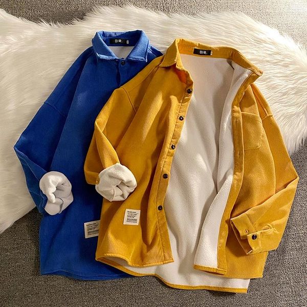 men's casual shirts corduroy for men clothing blouse shirt long sleeve flannel and women fashion vintage clothes 2021 winter, White;black
men's casual shirts corduroy for men clothing blouse shirt long sleeve flannel and women fashion vintage clothes 2021 winter, White;black
