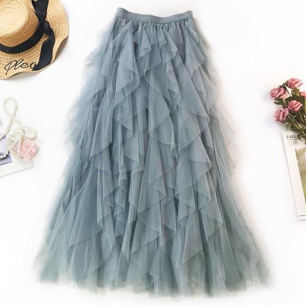 skirts drape ruffle long tulle skirt women fashion spring summer high waist pleated maxi female pink black blue school sun
skirts drape ruffle long tulle skirt women fashion spring summer high waist pleated maxi female pink black blue school sun
