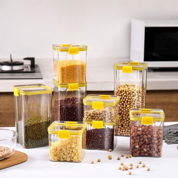 storage bottles & jars transparent sealed box kitchen grain containers square jar nut snack tank cereal airtight pantry
storage bottles & jars transparent sealed box kitchen grain containers square jar nut snack tank cereal airtight pantry