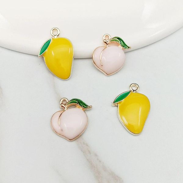 charms 10 pcs alloy dripping oil peach mango pendant earrings charm accessory diy handmade keychain necklace, Bronze;silver
charms 10 pcs alloy dripping oil peach mango pendant earrings charm accessory diy handmade keychain necklace, Bronze;silver