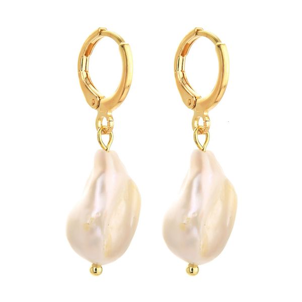 earrings baroque irregular freshwater pearl copper plated real gold women's fashion earrings, Golden
earrings baroque irregular freshwater pearl copper plated real gold women's fashion earrings, Golden