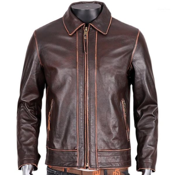 men's leather & faux 2021 vintage brown genuine jacket men casual style plus size 5xl real natural cowhide autumn slim fit short coat, Black
men's leather & faux 2021 vintage brown genuine jacket men casual style plus size 5xl real natural cowhide autumn slim fit short coat, Black