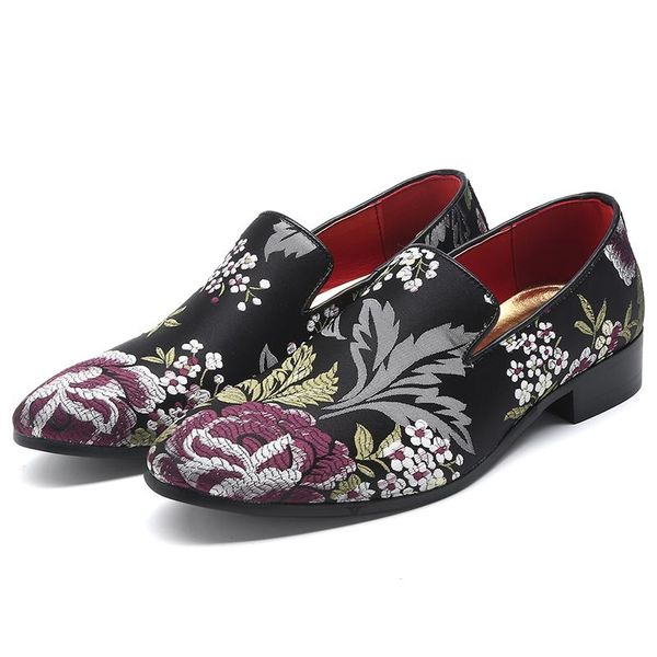 dress shoes 2021 style loafers men multicolour exquisite embroidery designer leather man pointed toe, Black
dress shoes 2021 style loafers men multicolour exquisite embroidery designer leather man pointed toe, Black