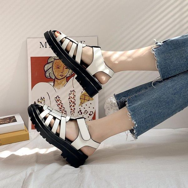 summer shoes woman platform sandals women soft leather casual open toe gladiator square heel, Black
summer shoes woman platform sandals women soft leather casual open toe gladiator square heel, Black