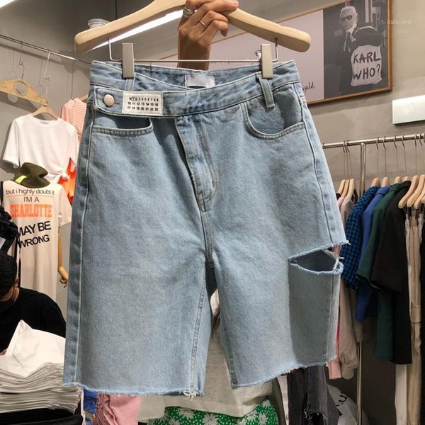 women's jeans 2021 summer clothing fashion brand casual personality high waist korean version five points pants hole woman, Blue
women's jeans 2021 summer clothing fashion brand casual personality high waist korean version five points pants hole woman, Blue