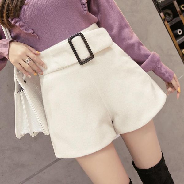 women's shorts women high waist autumn winter black white wide leg korean fashion pockets flare short feminino pants, White;black
women's shorts women high waist autumn winter black white wide leg korean fashion pockets flare short feminino pants, White;black
