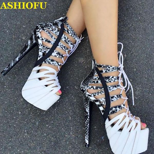 handmade ladies high heel sandals patchwork cross-straps stripper club shoes party evening fashion, Black
handmade ladies high heel sandals patchwork cross-straps stripper club shoes party evening fashion, Black