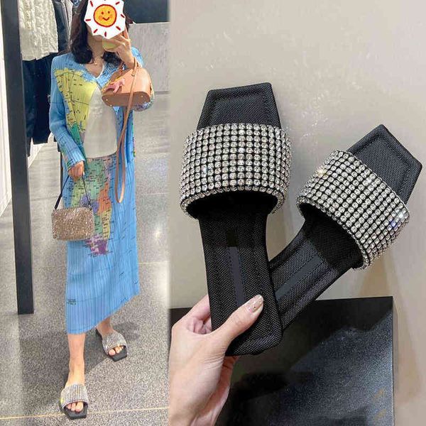 luxury designer women's shoes aw king line sandal wear 2022 style square head open toe fairy fashion flat shoes outside in summer, Black
luxury designer women's shoes aw king line sandal wear 2022 style square head open toe fairy fashion flat shoes outside in summer, Black