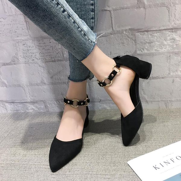single shoes female thick with women's 2021 pointed high heels shallow mouth word net red sandals dress, Black
single shoes female thick with women's 2021 pointed high heels shallow mouth word net red sandals dress, Black