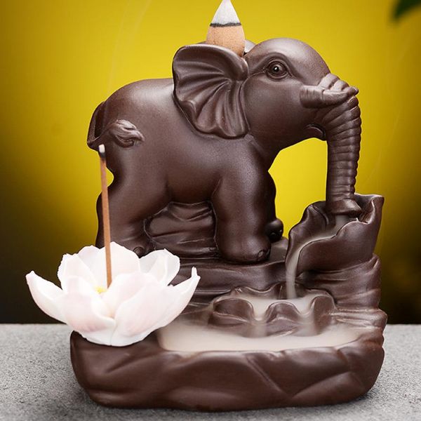 smoke waterfall backflow incense burner elephant god emblem auspicious and success ceramic cone censer with 20 pcs cones fragrance lamps
smoke waterfall backflow incense burner elephant god emblem auspicious and success ceramic cone censer with 20 pcs cones fragrance lamps