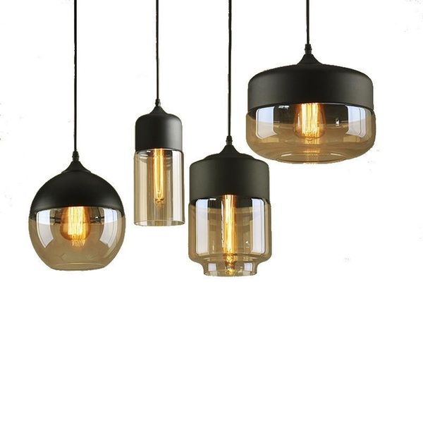 pendant lamps metal industrial glass light black loft bar counter dining room personality creative led ceiling hanging lamp
pendant lamps metal industrial glass light black loft bar counter dining room personality creative led ceiling hanging lamp
