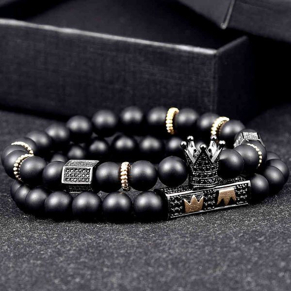 luxury royal crown charm 2pcs 1set 8mm round natural black women bead s gold beads bracelet, Golden;silver
luxury royal crown charm 2pcs 1set 8mm round natural black women bead s gold beads bracelet, Golden;silver