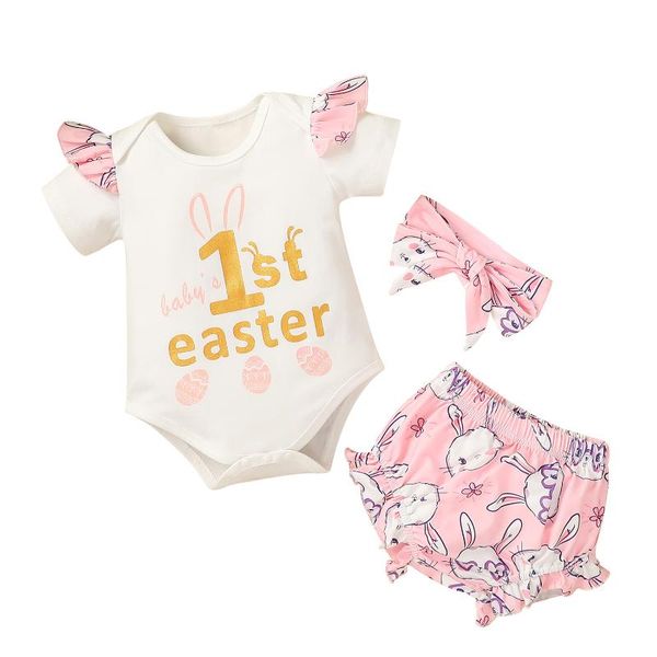 easter days born baby girls clothes sets floral printed flying sleeve romper shorts headband 0-18m clothing, White
easter days born baby girls clothes sets floral printed flying sleeve romper shorts headband 0-18m clothing, White