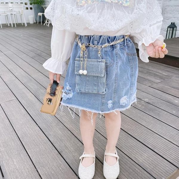 package denim skirt kids skirts children elastic waist fashion hole teenage spring clothes download ws1357, Blue
package denim skirt kids skirts children elastic waist fashion hole teenage spring clothes download ws1357, Blue