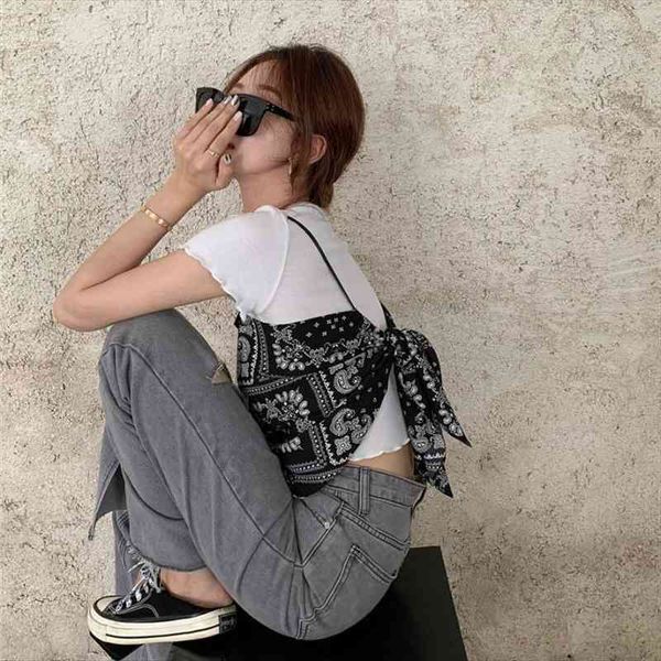 printed strapless bra strap womens tanks summer loose backless lace-up vest style inner base outer lady girl, White
printed strapless bra strap womens tanks summer loose backless lace-up vest style inner base outer lady girl, White