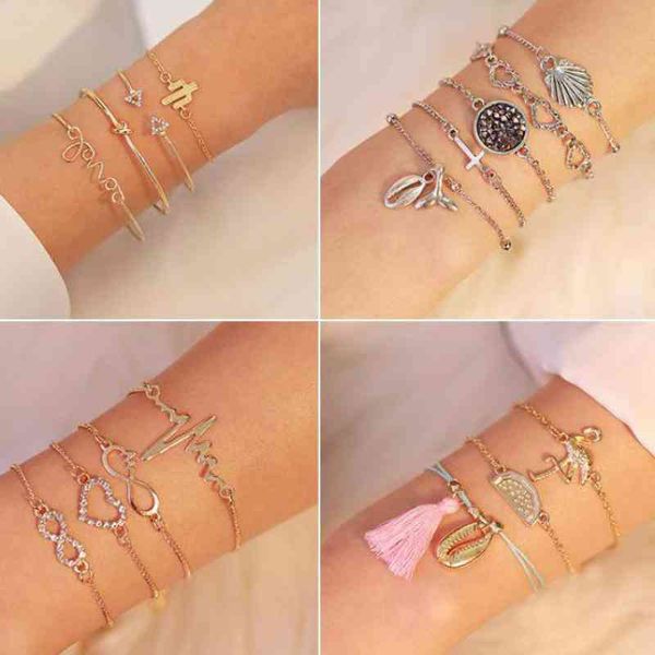bracelet set vintage multiple combinations charms heart round crystal s for women s & bangles gift, Golden;silver
bracelet set vintage multiple combinations charms heart round crystal s for women s & bangles gift, Golden;silver