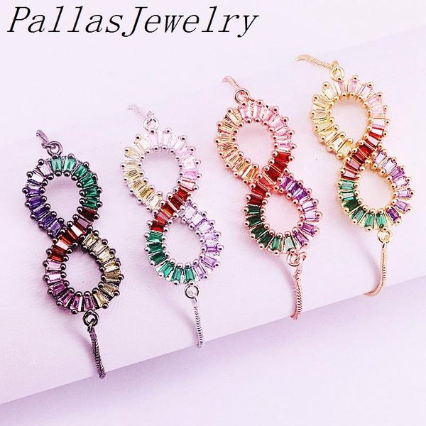 10pcs charm fashion multi colorful cz 8 shaped adjustable jewelry bracelets for women link, chain, Black
10pcs charm fashion multi colorful cz 8 shaped adjustable jewelry bracelets for women link, chain, Black