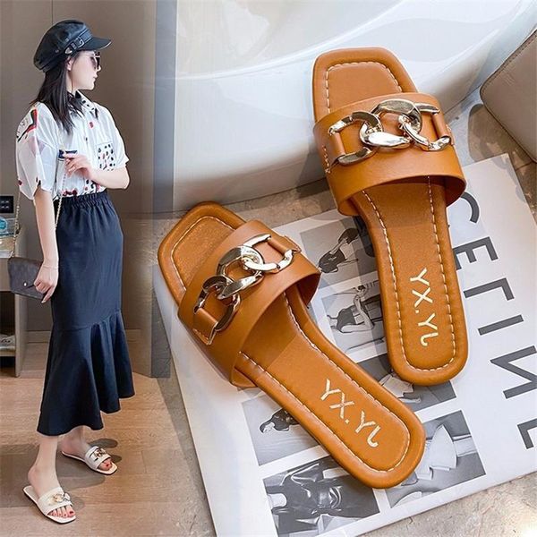 ins women slippers summer sandals 2021 metal button open toe ladies shoes beach female slides rome flats flip flops, Black
ins women slippers summer sandals 2021 metal button open toe ladies shoes beach female slides rome flats flip flops, Black