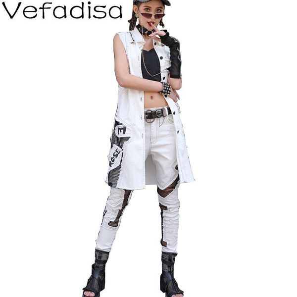 vefadisa white fashion streetwear summer women set 2021 letter print slim long denim vest coat + patchwork pencil pants qyf5518 women's
vefadisa white fashion streetwear summer women set 2021 letter print slim long denim vest coat + patchwork pencil pants qyf5518 women's