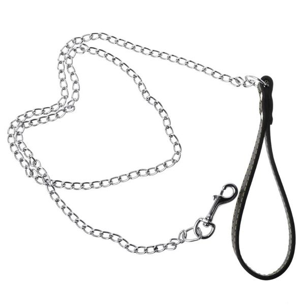dog collars & leashes pet leash lead heavy duty bite proof chain training leather handle
dog collars & leashes pet leash lead heavy duty bite proof chain training leather handle