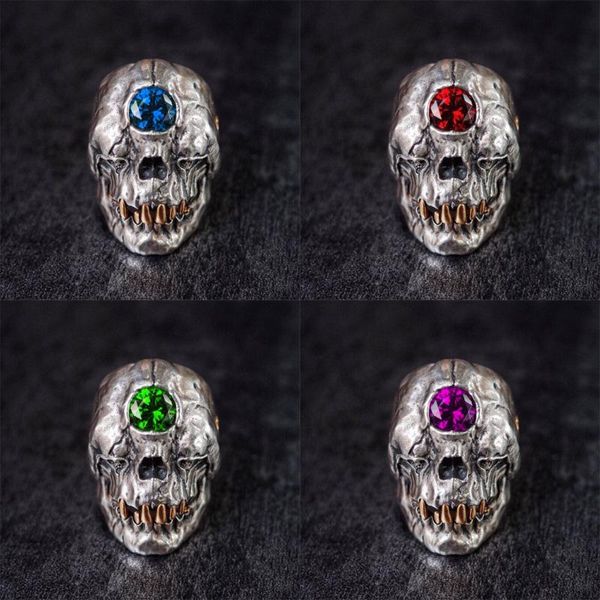 cluster rings unique cyclops vampire skull ring red blue cubic zirconia crystal on the forehead gothic punk men's carbide rock biker je, Golden;silver
cluster rings unique cyclops vampire skull ring red blue cubic zirconia crystal on the forehead gothic punk men's carbide rock biker je, Golden;silver