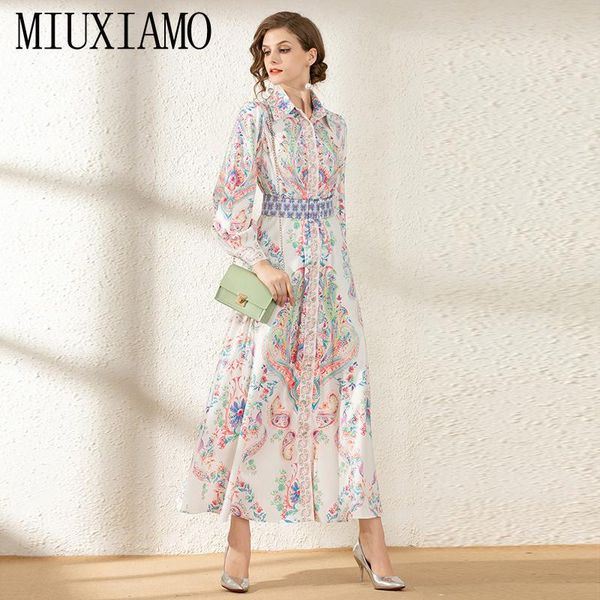 casual dresses miuximao fashion turn down collar maxi dress women's long sleeve flower art printed designer women, Black;gray
casual dresses miuximao fashion turn down collar maxi dress women's long sleeve flower art printed designer women, Black;gray