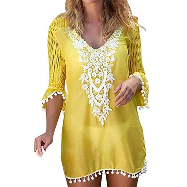 colors women pom trim tassel lace crochet swimwear beach cover up bathing suit swimsuit beachwear bikini 2021 women's, White;black
colors women pom trim tassel lace crochet swimwear beach cover up bathing suit swimsuit beachwear bikini 2021 women's, White;black