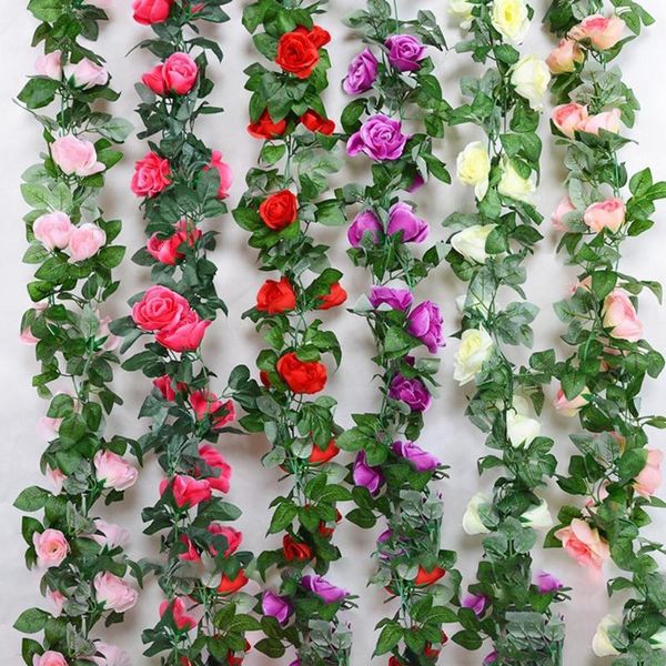decorative flowers & wreaths 220cm artificial flower rose vine hanging garland for party home wedding decoration plant
decorative flowers & wreaths 220cm artificial flower rose vine hanging garland for party home wedding decoration plant