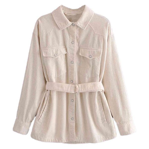 autumn winter women corduroy belted shirt-style coat fashion outerwear female shirtwear jacket femme veste 210420, Black;brown
autumn winter women corduroy belted shirt-style coat fashion outerwear female shirtwear jacket femme veste 210420, Black;brown