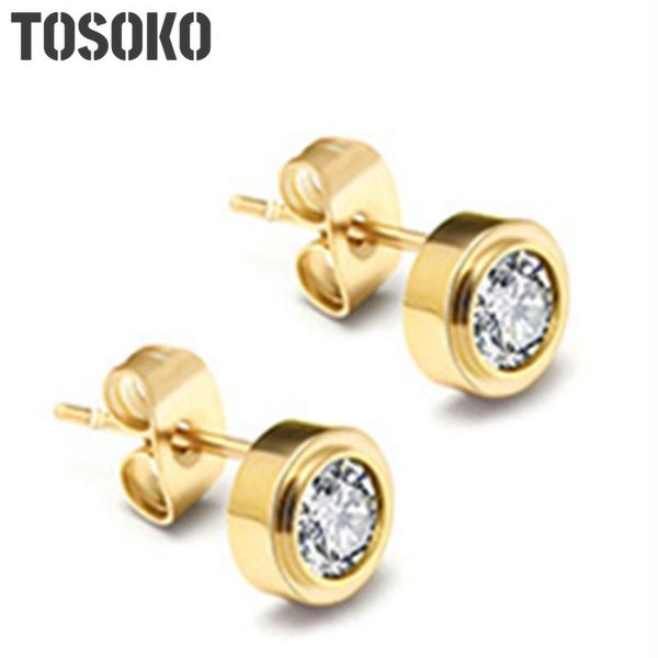 stud tosoko stainless steel jewelry simple atmospheric single zircon earrings for female bsf077, Golden;silver
stud tosoko stainless steel jewelry simple atmospheric single zircon earrings for female bsf077, Golden;silver
