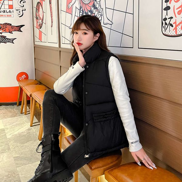 autumn winter loose thin waistcoat sleeveless jacket short cotton vest, White
autumn winter loose thin waistcoat sleeveless jacket short cotton vest, White