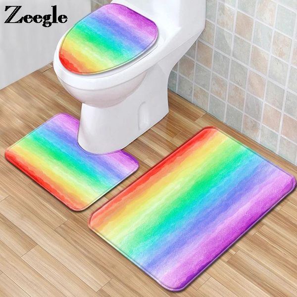 bath mats absorbent toilet mat bathroom carpet rug rainbow print seat cushion anti-slip foot set shower
bath mats absorbent toilet mat bathroom carpet rug rainbow print seat cushion anti-slip foot set shower