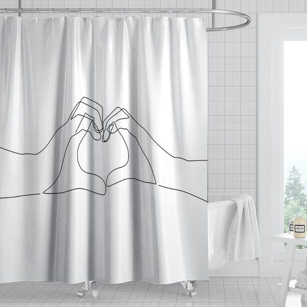 shower curtains modern nordic style black and white lines holding hands girl curtain waterproof bathroom layout home decoration
shower curtains modern nordic style black and white lines holding hands girl curtain waterproof bathroom layout home decoration