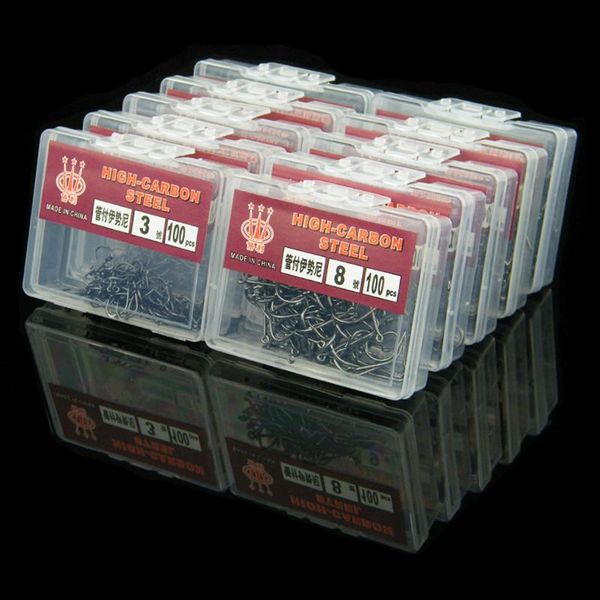 fishing hooks 100/pcs high carbon steel hook barbed soft bait efficiency boxed gift gear tackle
fishing hooks 100/pcs high carbon steel hook barbed soft bait efficiency boxed gift gear tackle