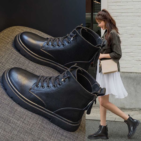 autumn 2021 new casual single martin boots british style back double zipper versatile large women's shoes 41-43, Black
autumn 2021 new casual single martin boots british style back double zipper versatile large women's shoes 41-43, Black