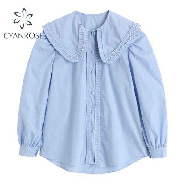 vintage blouses and shirts women long sleeve retro ruched single breasted peter pan collar elegant loose korean ins blusas 210515, White
vintage blouses and shirts women long sleeve retro ruched single breasted peter pan collar elegant loose korean ins blusas 210515, White