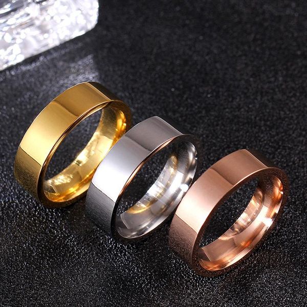 cluster rings basic classical couple ring men women anniversary wedding stainless steel rose gold silver black color 6mm male stylish, Golden;silver
cluster rings basic classical couple ring men women anniversary wedding stainless steel rose gold silver black color 6mm male stylish, Golden;silver