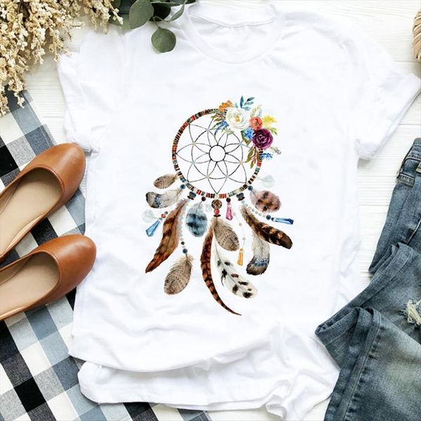 feather dream web floral womens flower vintage print casual tee clothes graphic t, White
feather dream web floral womens flower vintage print casual tee clothes graphic t, White