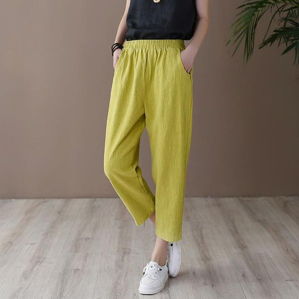 women's pants & capris fashion 2021 ankle haren trousers arts and leisure capris, pantalones versatile splicing ramie radish, Black;white
women's pants & capris fashion 2021 ankle haren trousers arts and leisure capris, pantalones versatile splicing ramie radish, Black;white