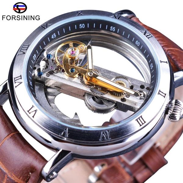 wristwatches forsining minimalism design leather transparent skeleton men watches steampunk mechanical automatic wristwatch, Slivery;brown
wristwatches forsining minimalism design leather transparent skeleton men watches steampunk mechanical automatic wristwatch, Slivery;brown