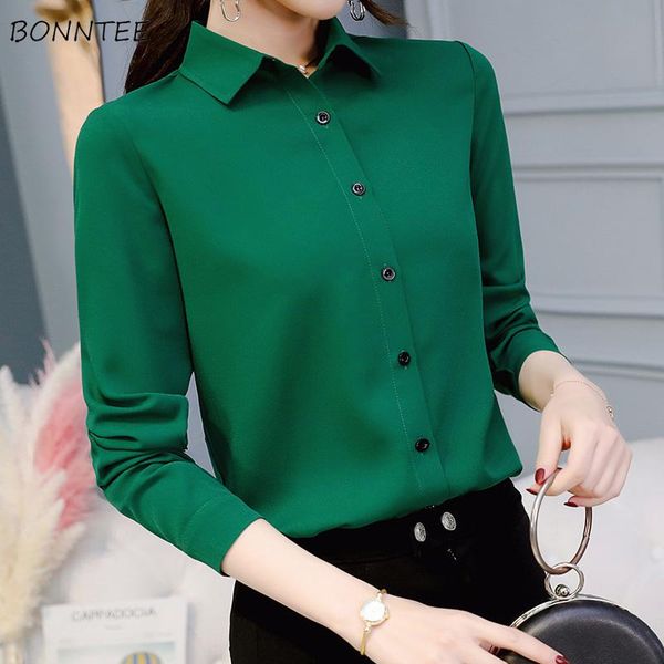 women's blouses & shirts women chiffon all-match trendy slim leisure solid color korean style womens clothing elegant simple su, White
women's blouses & shirts women chiffon all-match trendy slim leisure solid color korean style womens clothing elegant simple su, White