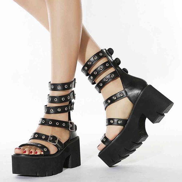 sandals the big size 42 female zipper buckle platform open toe shoes women cool stylish punk summer sandals, Black
sandals the big size 42 female zipper buckle platform open toe shoes women cool stylish punk summer sandals, Black